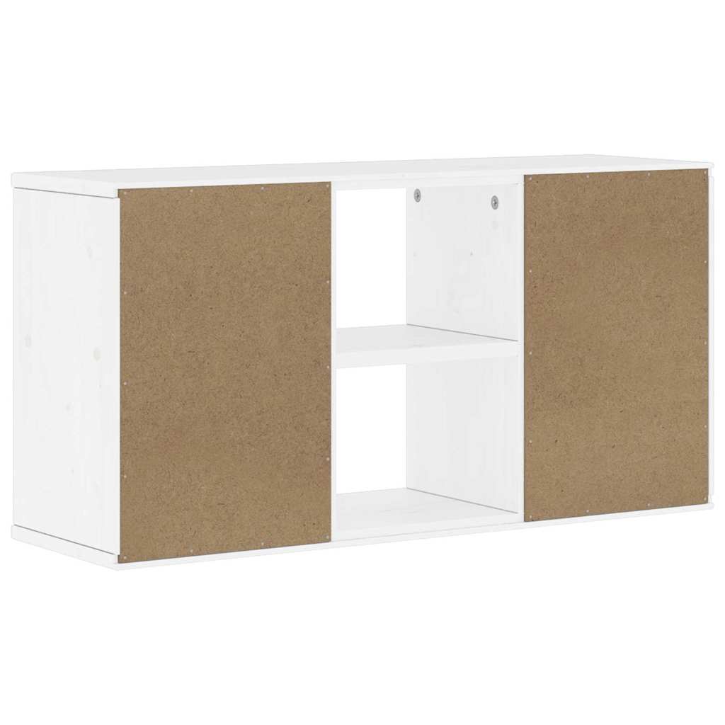 vidaXL Szafka RTV „ODDA” Biała 79x24x40 cm Drewno lite Sosna