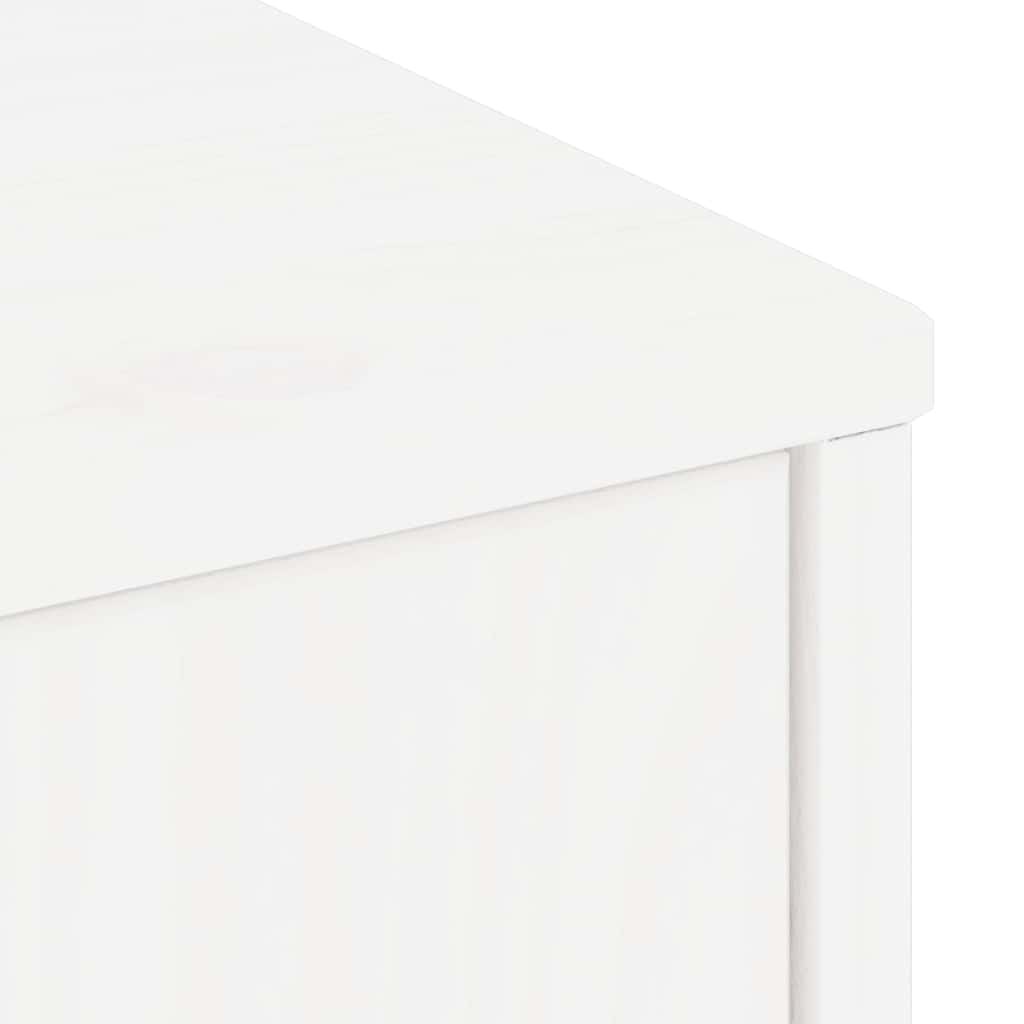 vidaXL Szafka RTV „ODDA” Biała 79x24x40 cm Drewno lite Sosna