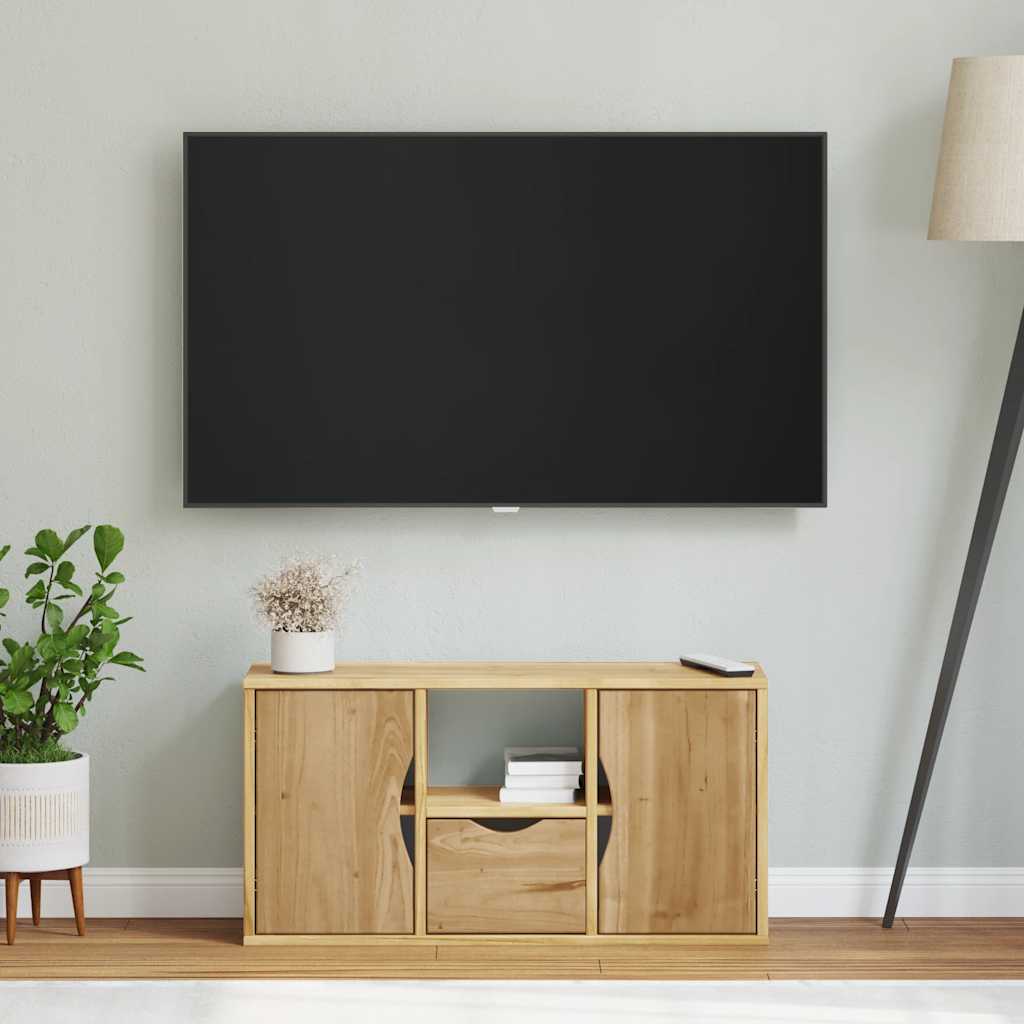 vidaXL Szafka RTV z szufladą „ODDA” 79x24x40 cm Drewno lite sosnowe