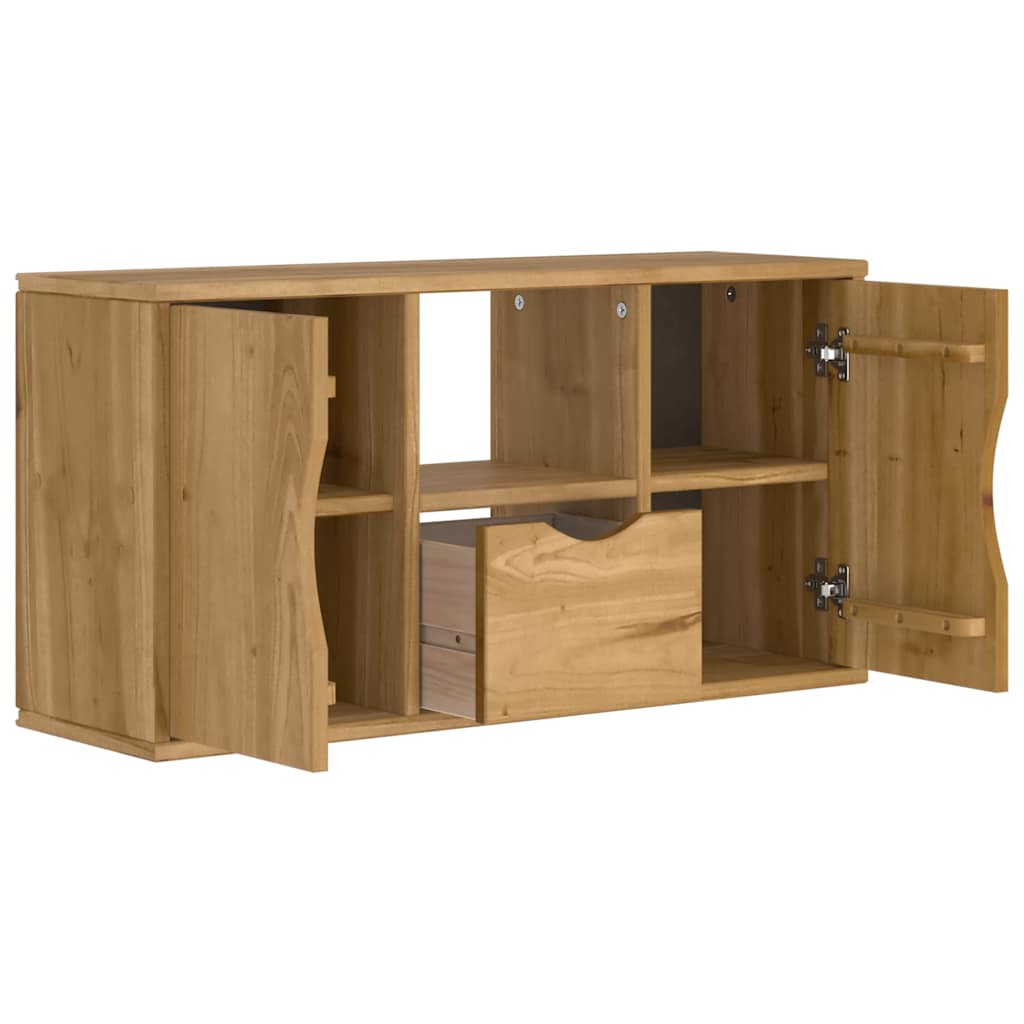 vidaXL Szafka RTV z szufladą „ODDA” 79x24x40 cm Drewno lite sosnowe