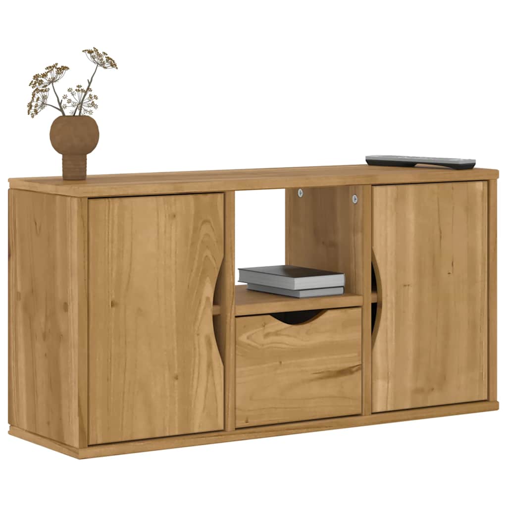 vidaXL Szafka RTV z szufladą „ODDA” 79x24x40 cm Drewno lite sosnowe