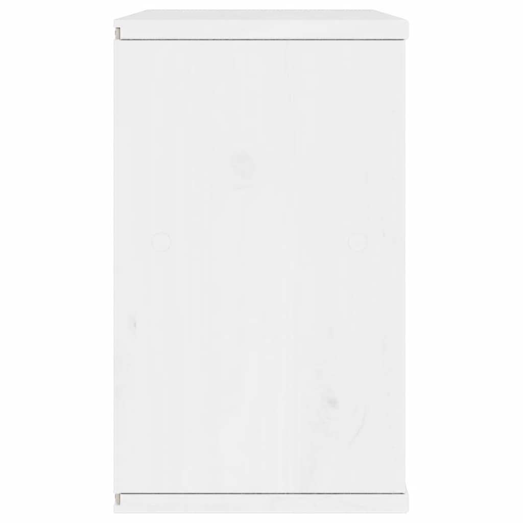 vidaXL Szafka RTV z szufladą „ODDA” Biała 79x24x40cm Drewno lite Sosna