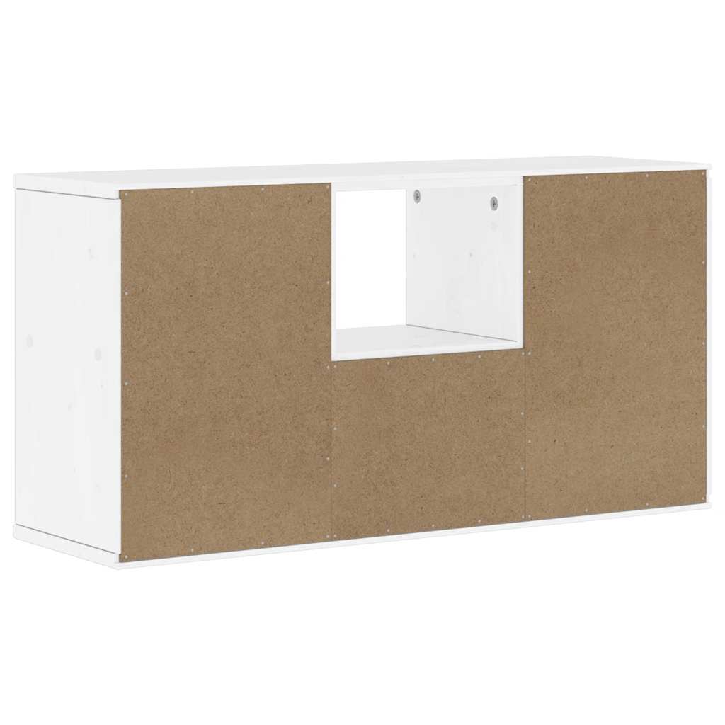 vidaXL Szafka RTV z szufladą „ODDA” Biała 79x24x40cm Drewno lite Sosna