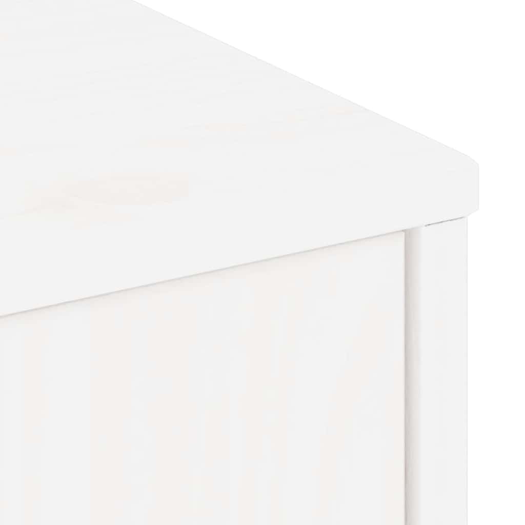 vidaXL Szafka RTV z szufladą „ODDA” Biała 79x24x40cm Drewno lite Sosna