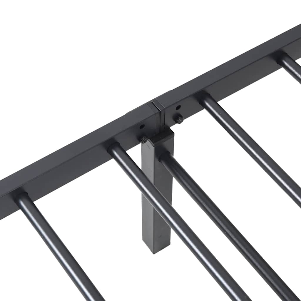 vidaXL Rama łóżka bez materaca składana czarna 75x190 cm stalowa
