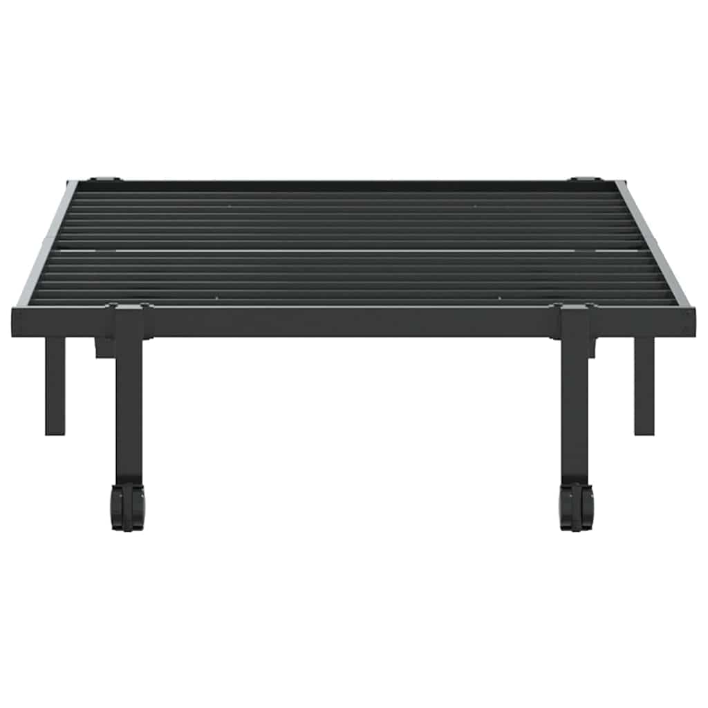 vidaXL Rama łóżka bez materaca składana czarna 90x190 cm stalowa