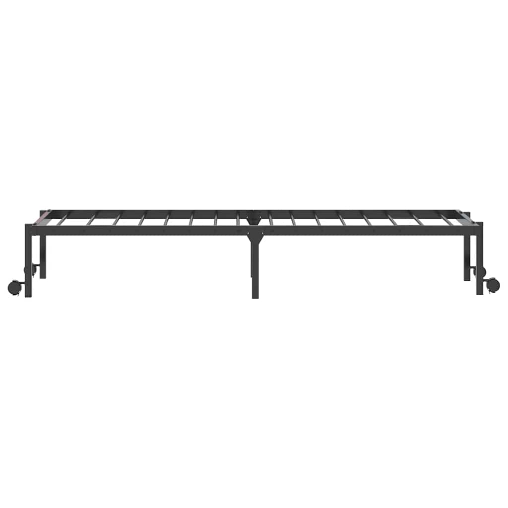 vidaXL Rama łóżka bez materaca składana czarna 90x190 cm stalowa