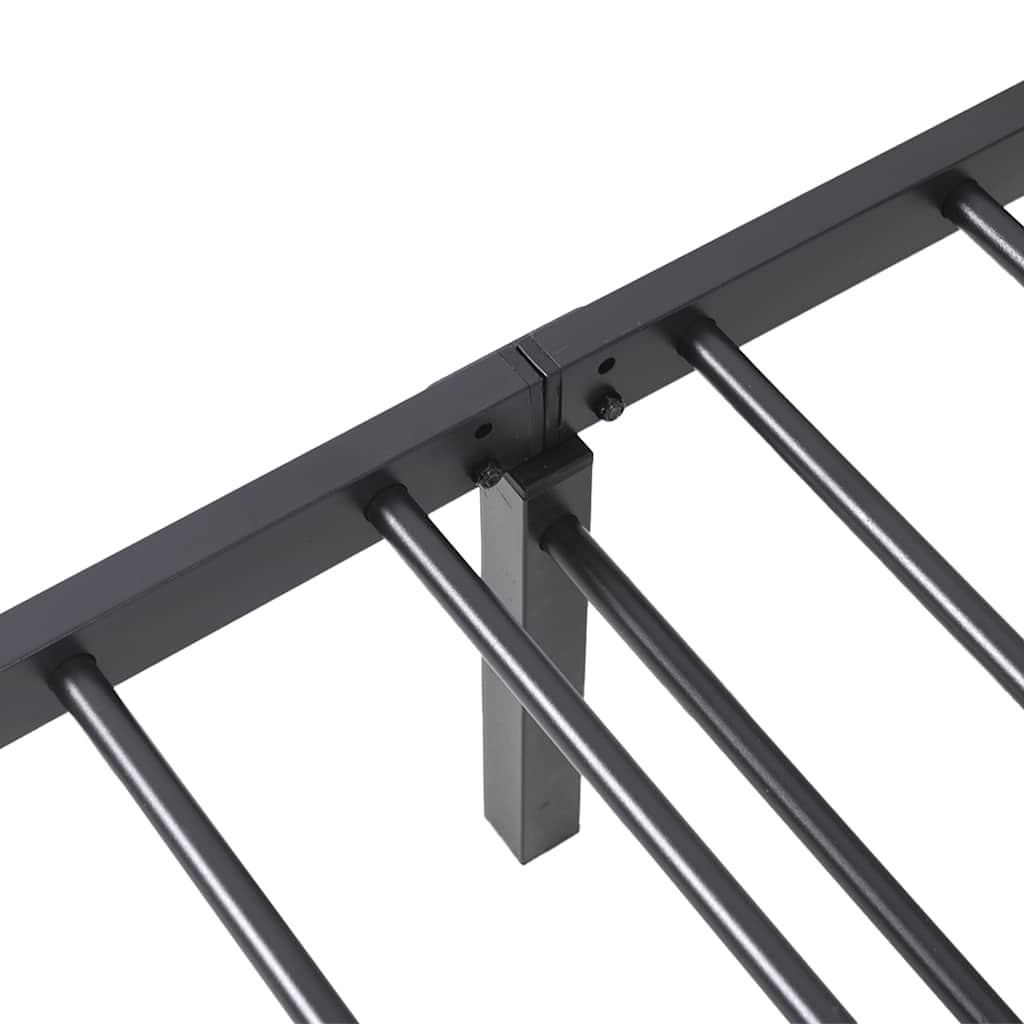 vidaXL Rama łóżka bez materaca składana czarna 90x200 cm stalowa