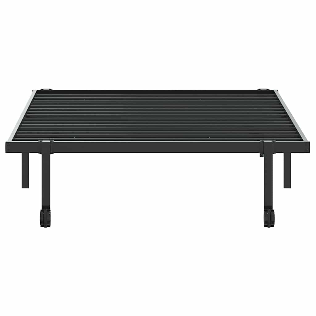 vidaXL Rama łóżka bez materaca składana czarna 107x203 cm stalowa