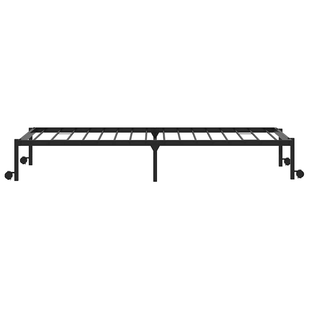 vidaXL Rama łóżka bez materaca składana czarna 107x203 cm stalowa