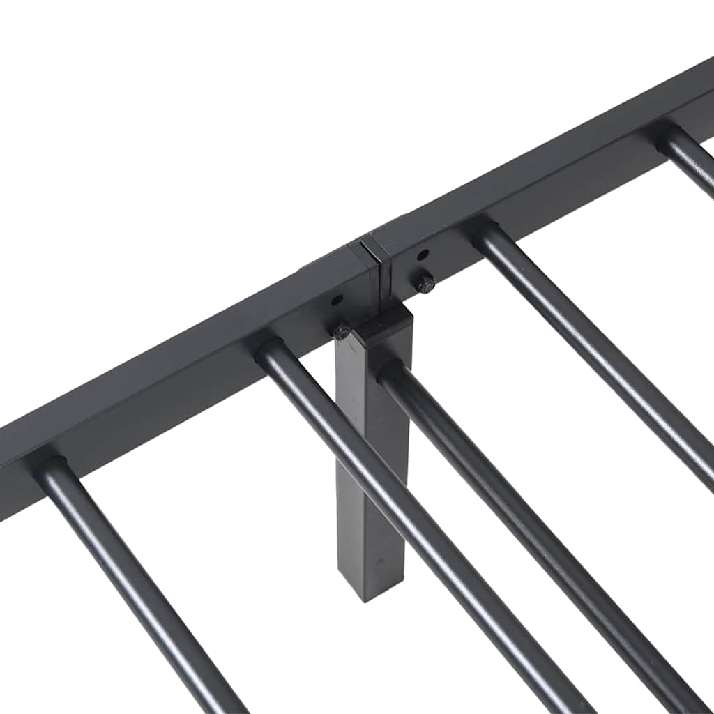 vidaXL Rama łóżka bez materaca składana czarna 107x203 cm stalowa