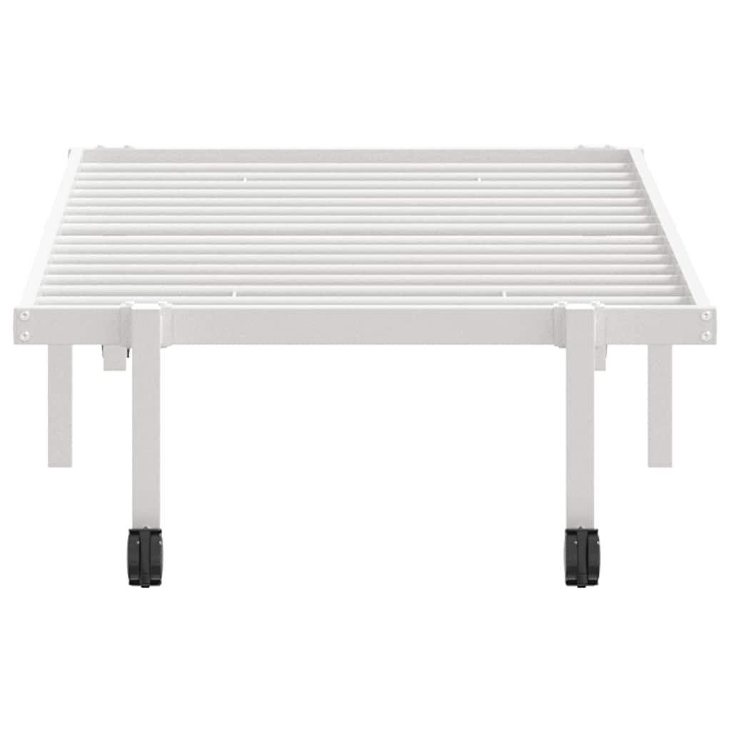 vidaXL Rama łóżka bez materaca składana biała 75x190 cm stalowa