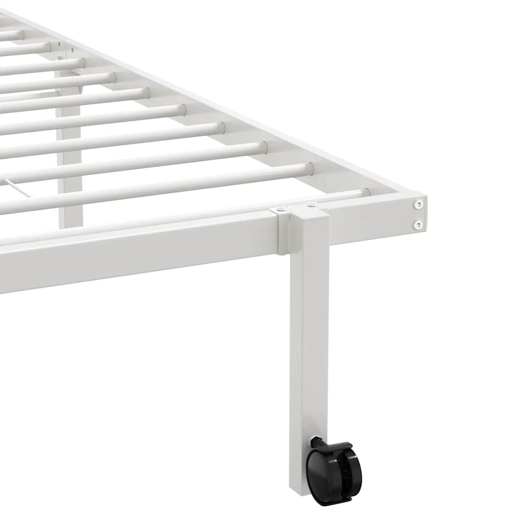 vidaXL Rama łóżka bez materaca składana biała 75x190 cm stalowa