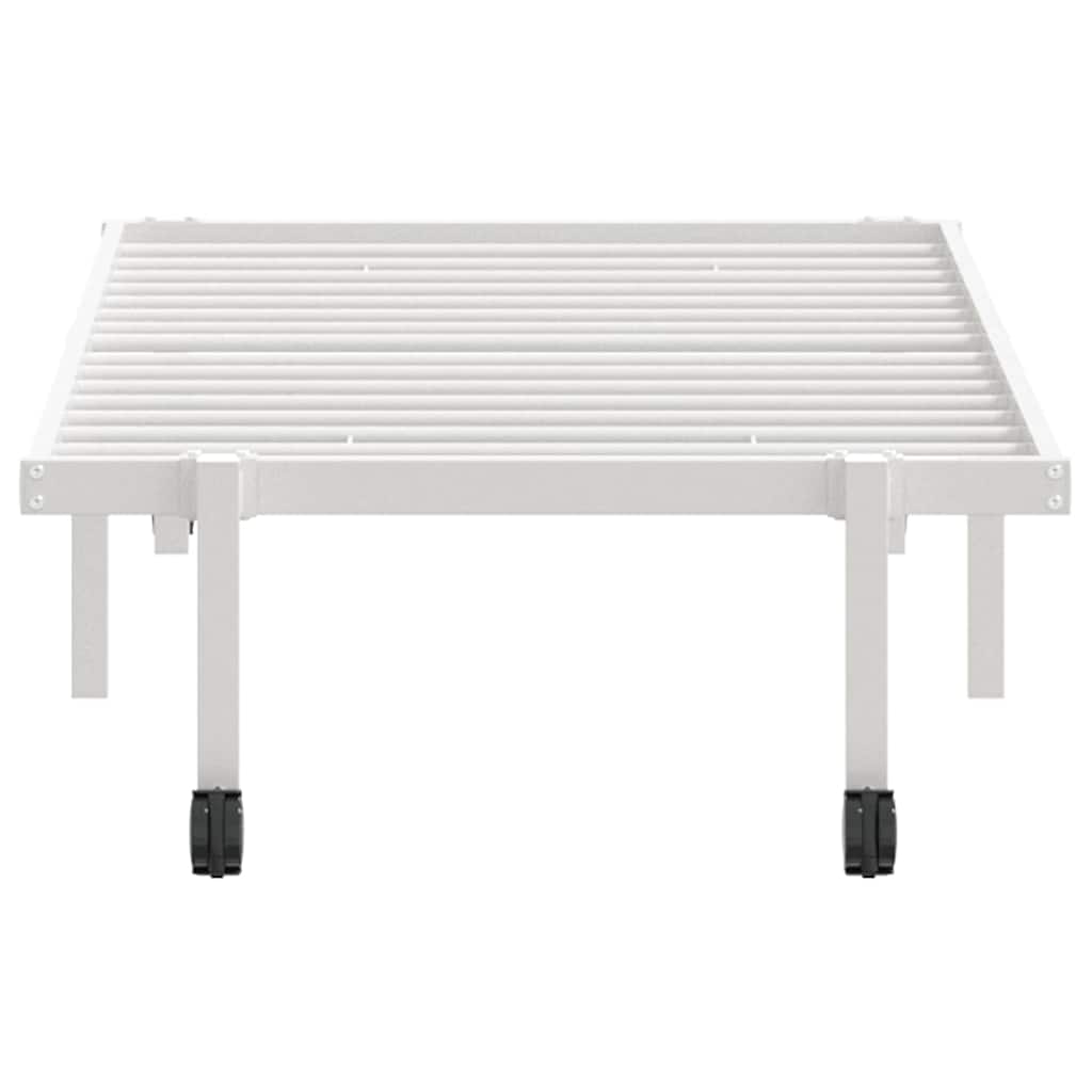 vidaXL Rama łóżka bez materaca składana biała 80x200 cm stalowa