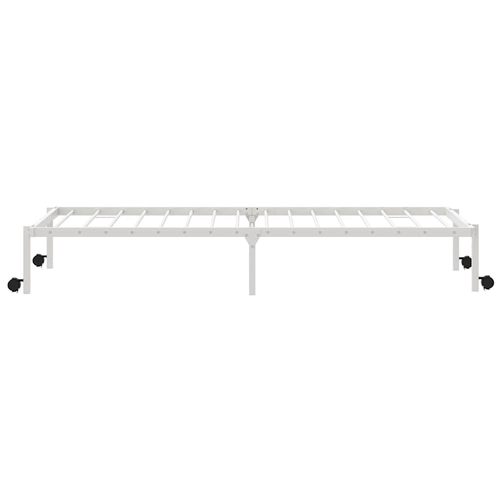 vidaXL Rama łóżka bez materaca składana biała 80x200 cm stalowa