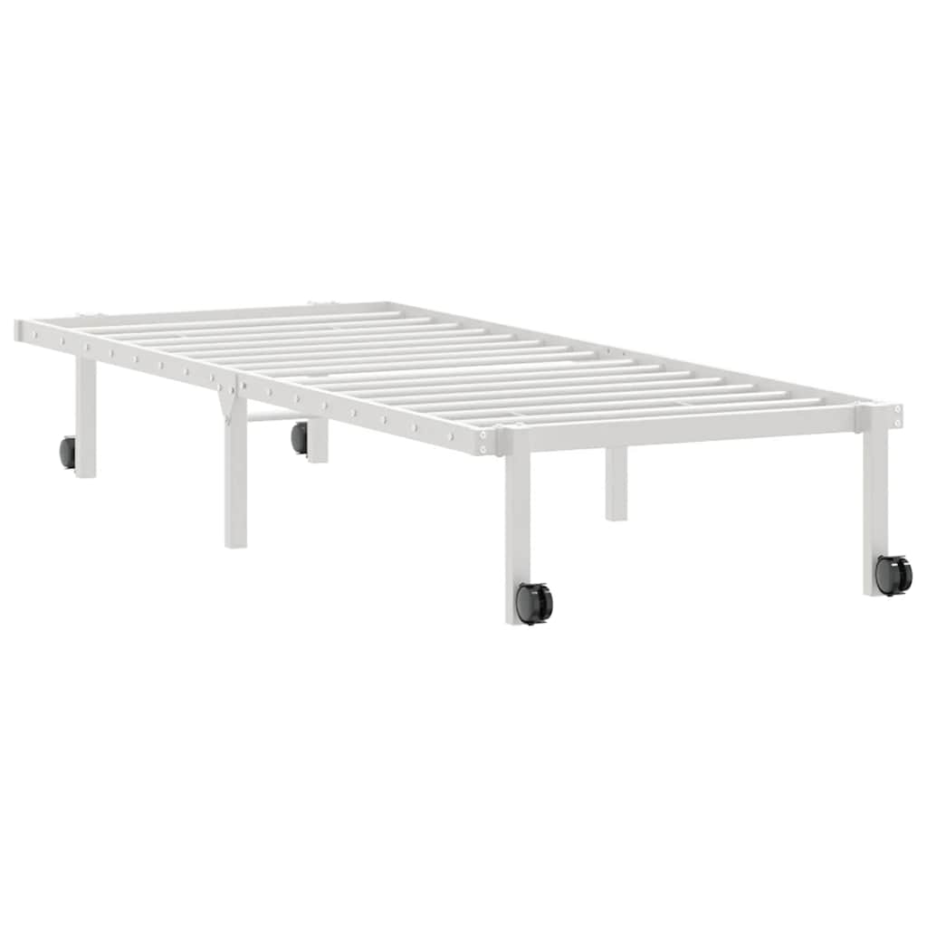 vidaXL Rama łóżka bez materaca składana biała 80x200 cm stalowa