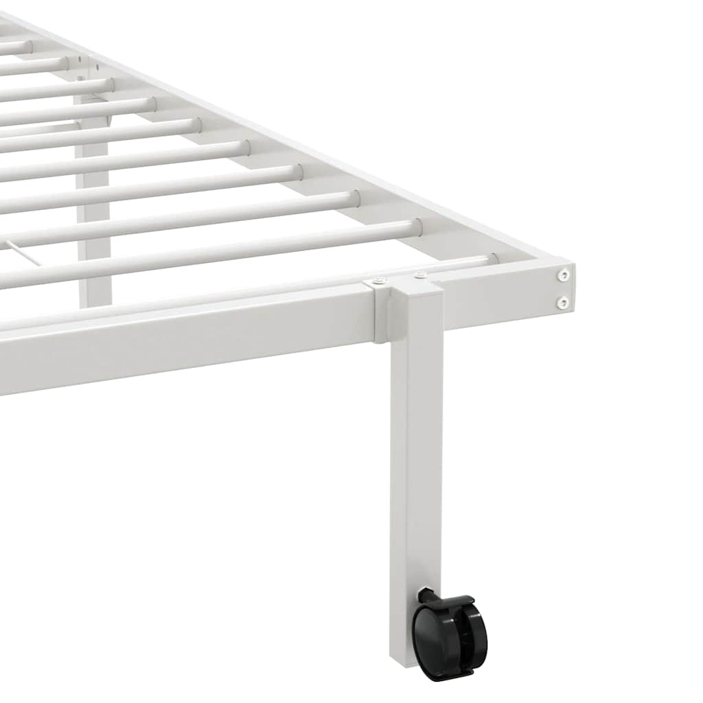 vidaXL Rama łóżka bez materaca składana biała 80x200 cm stalowa