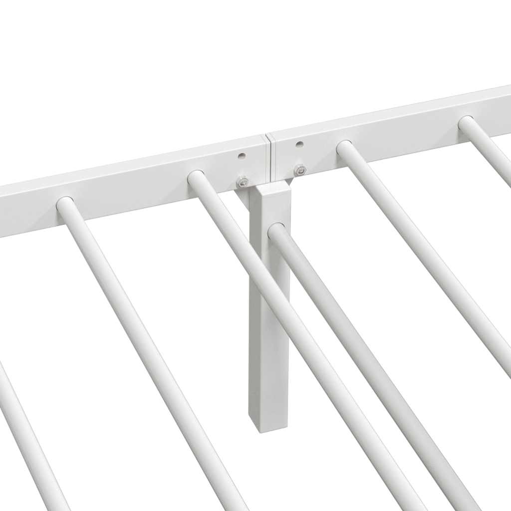 vidaXL Rama łóżka bez materaca składana biała 80x200 cm stalowa