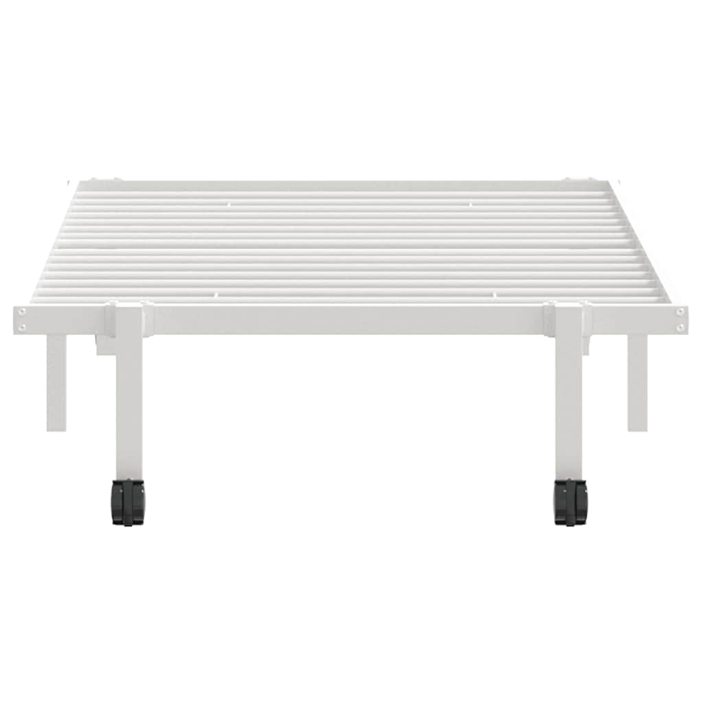 vidaXL Rama łóżka bez materaca składana biała 90x200 cm stalowa