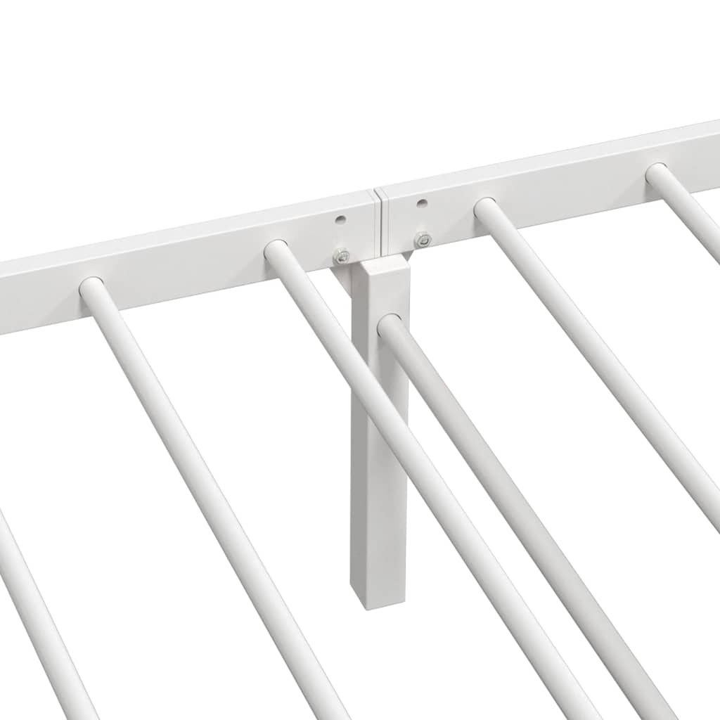 vidaXL Rama łóżka bez materaca składana biała 107x203 cm stalowa