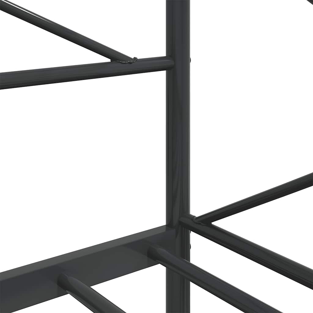 vidaXL Łóżko dzienne bez materaca czarne 75x190 cm stalowe