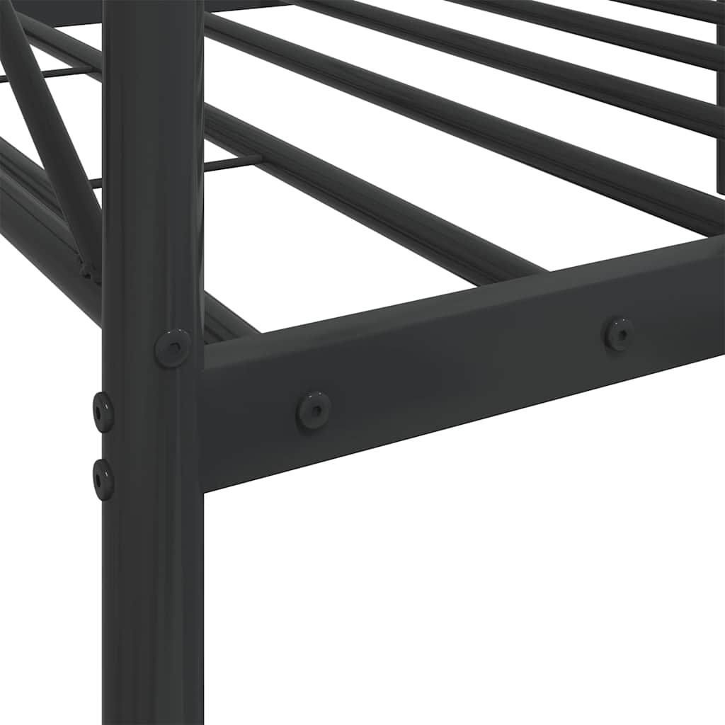 vidaXL Łóżko dzienne bez materaca czarne 80x200 cm stalowe