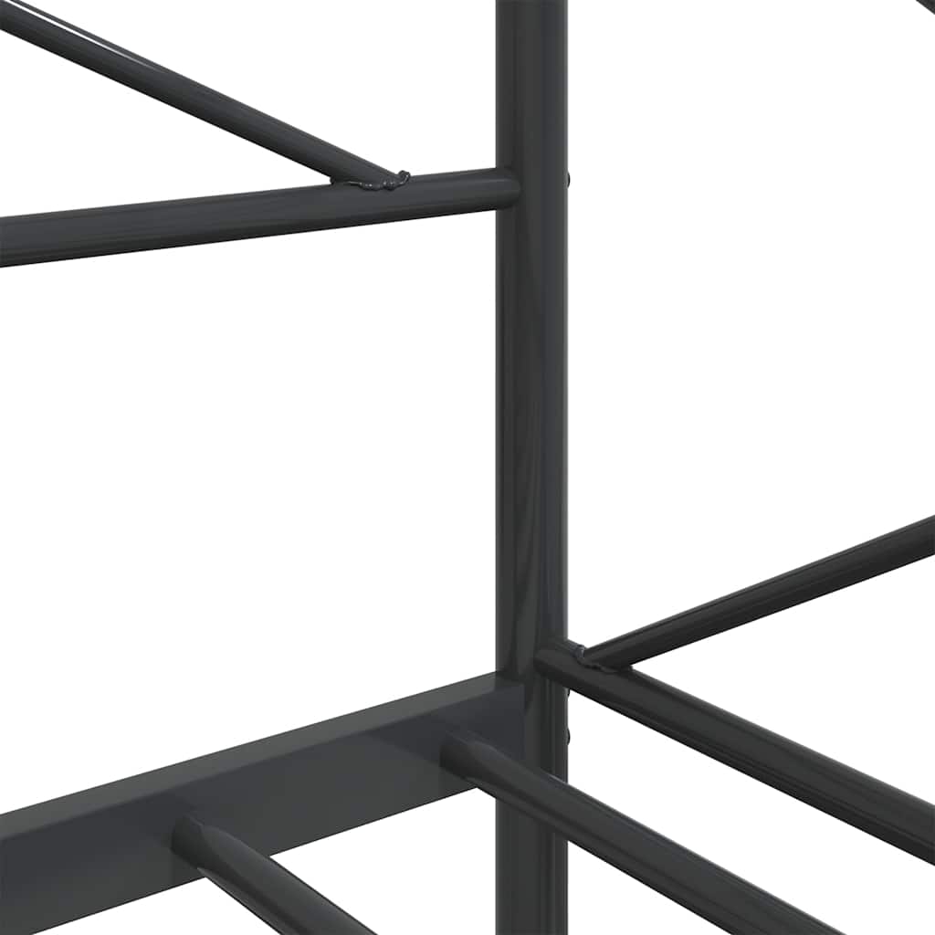 vidaXL Łóżko dzienne bez materaca czarne 90x200 cm stalowe