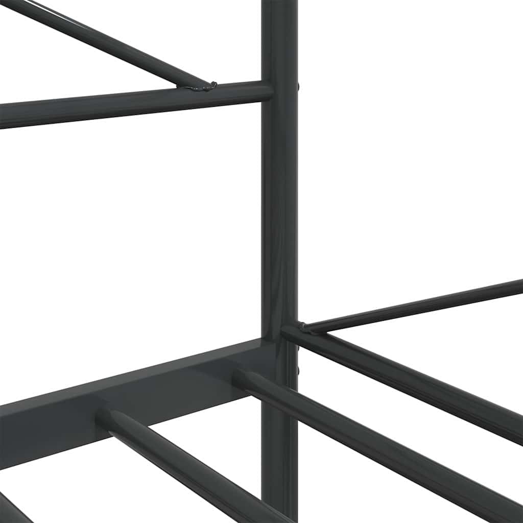 vidaXL Łóżko dzienne bez materaca czarne 100x190 cm stalowe