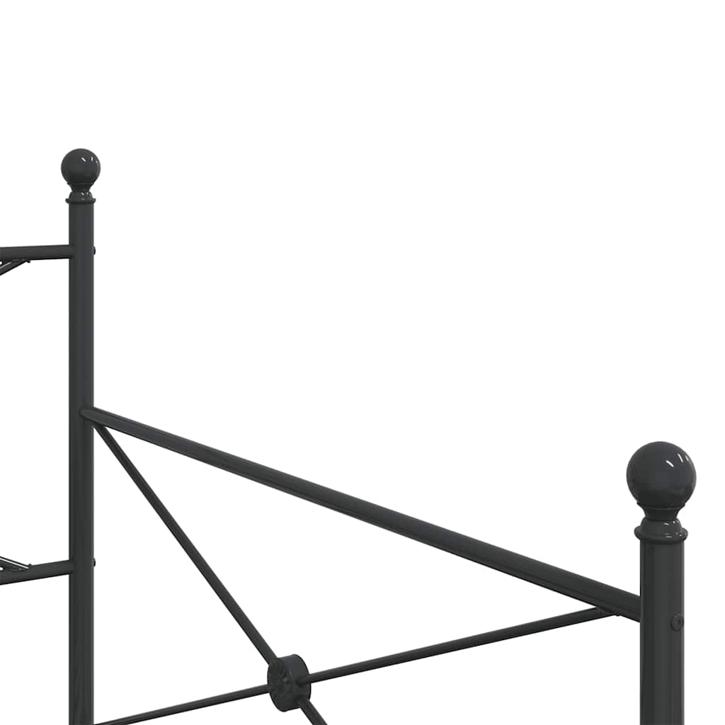 vidaXL Łóżko dzienne bez materaca czarne 100x200 cm stalowe