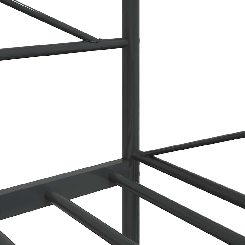 vidaXL Łóżko dzienne bez materaca czarne 100x200 cm stalowe