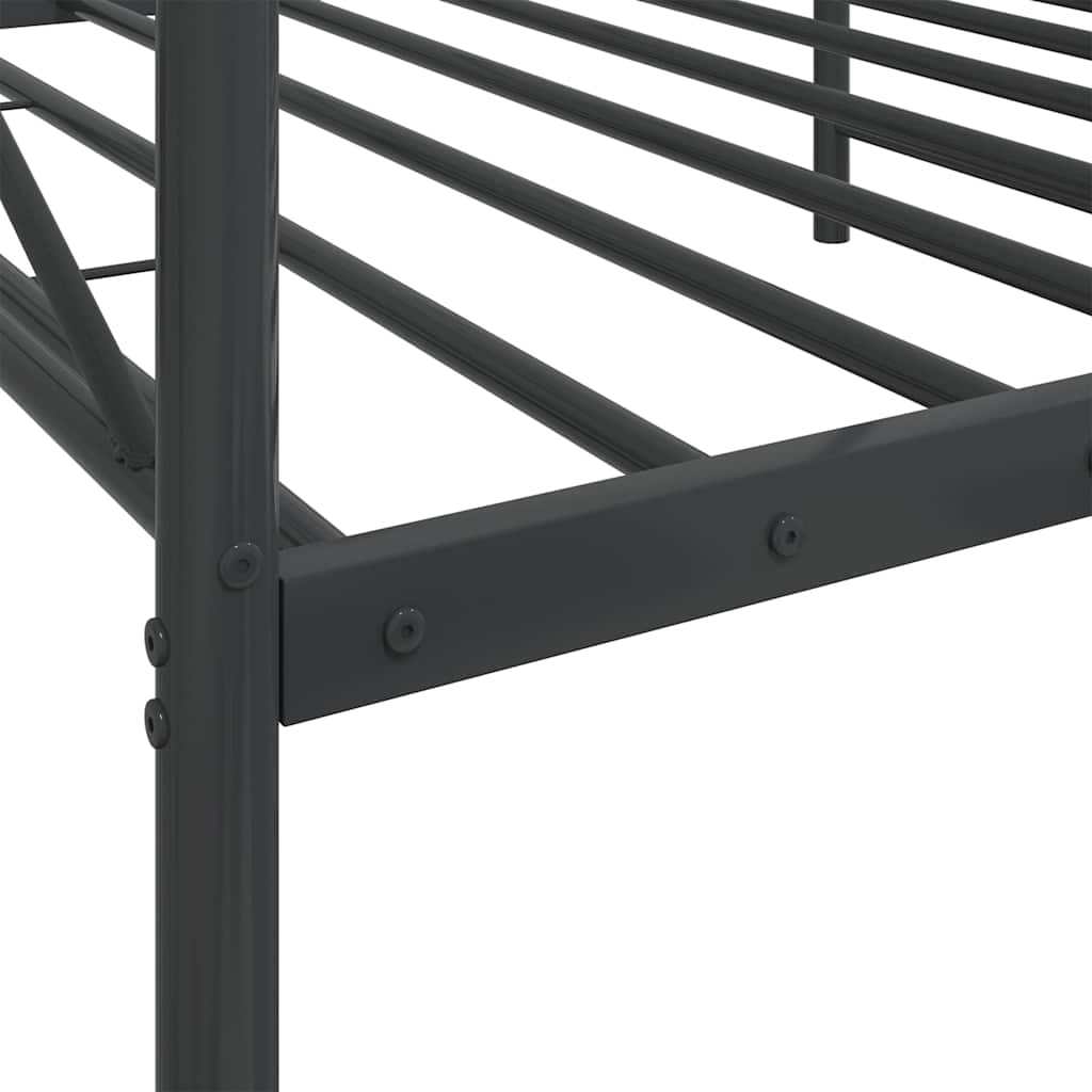 vidaXL Łóżko dzienne bez materaca czarne 107x203 cm stalowe