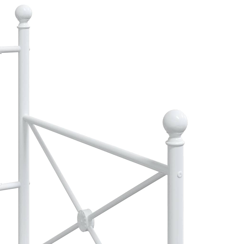 vidaXL Łóżko dzienne bez materaca białe 90x200 cm stalowe