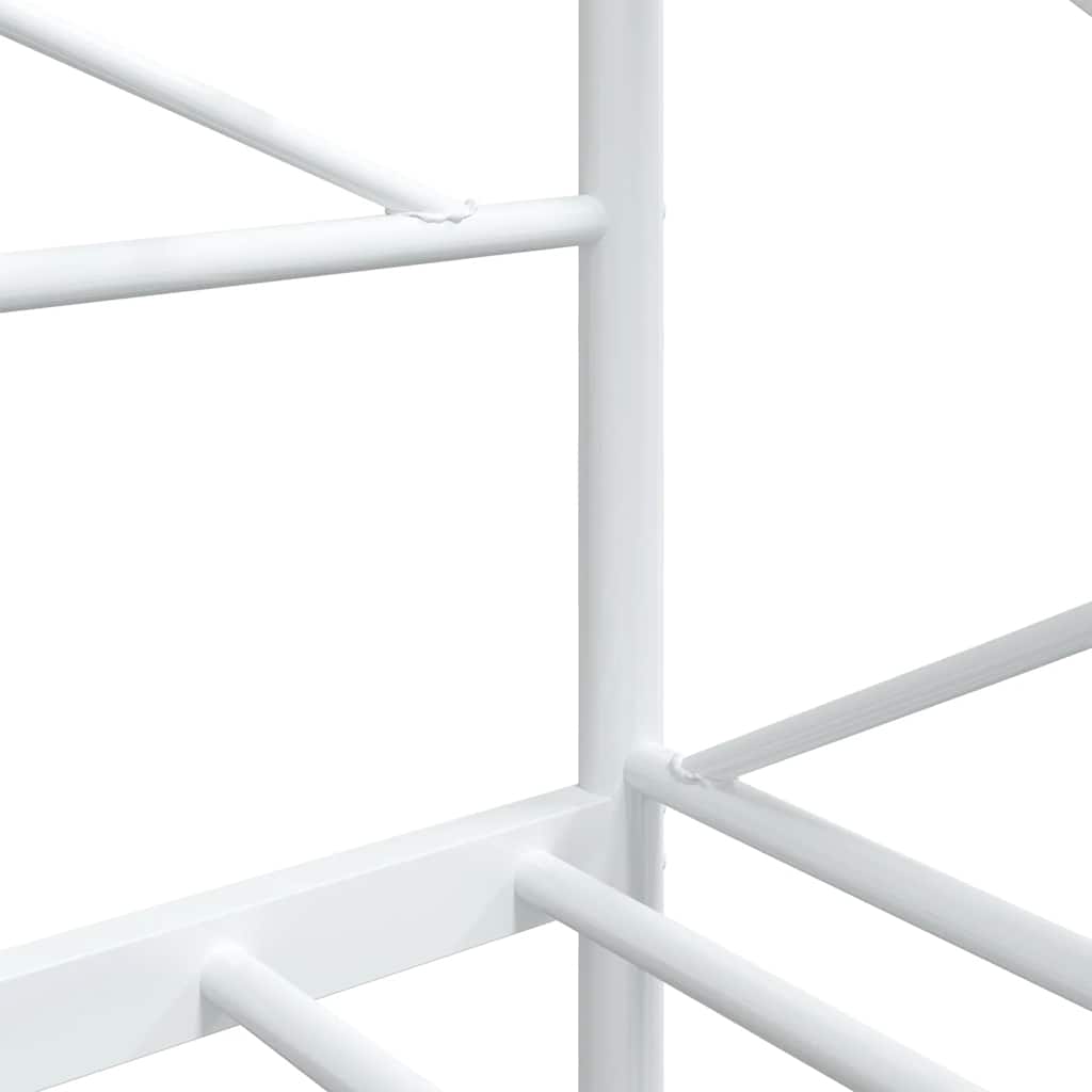 vidaXL Łóżko dzienne bez materaca białe 90x200 cm stalowe