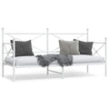 vidaXL Łóżko dzienne bez materaca białe 90x200 cm stalowe