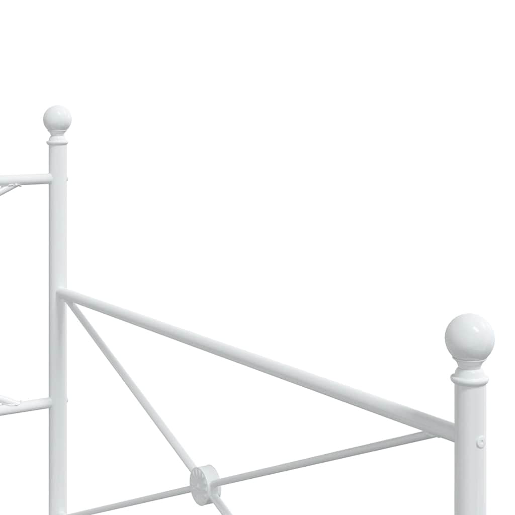 vidaXL Łóżko dzienne bez materaca białe 100x200 cm stalowe