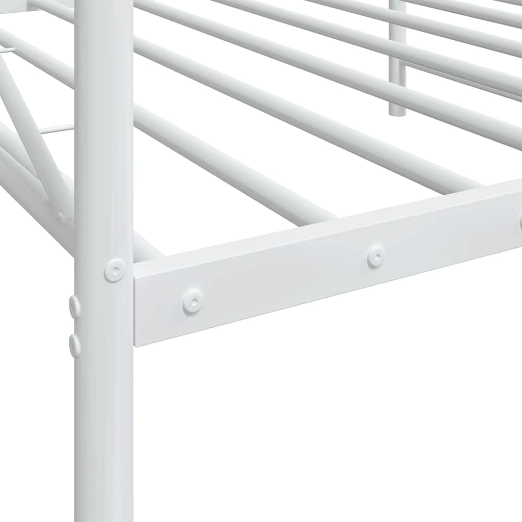 vidaXL Łóżko dzienne bez materaca białe 100x200 cm stalowe