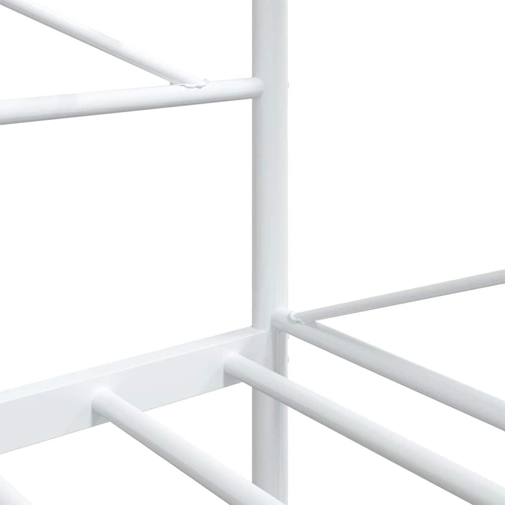 vidaXL Łóżko dzienne bez materaca białe 100x200 cm stalowe