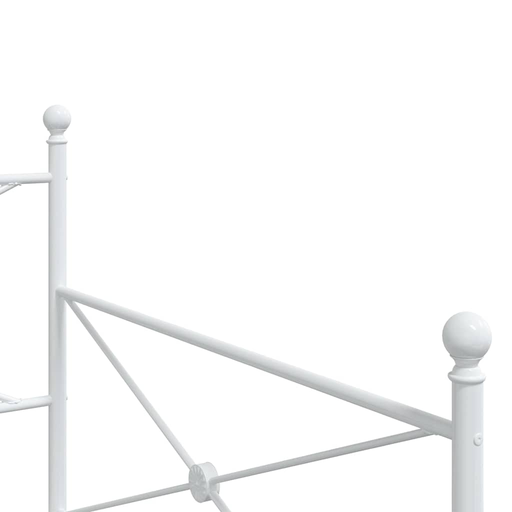 vidaXL Łóżko dzienne bez materaca białe 107x203 cm stalowe