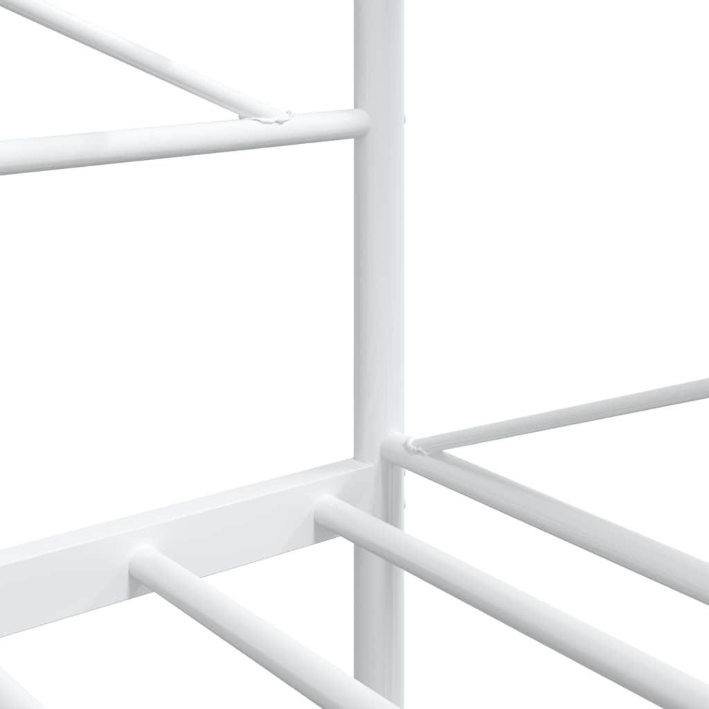 vidaXL Łóżko dzienne bez materaca białe 107x203 cm stalowe
