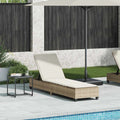 vidaXL Leżak z poduszkami beżowy 55x200x25,5cm polirattan