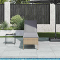 vidaXL Leżak z poduszką beżowy 55x200x44cm polirattan