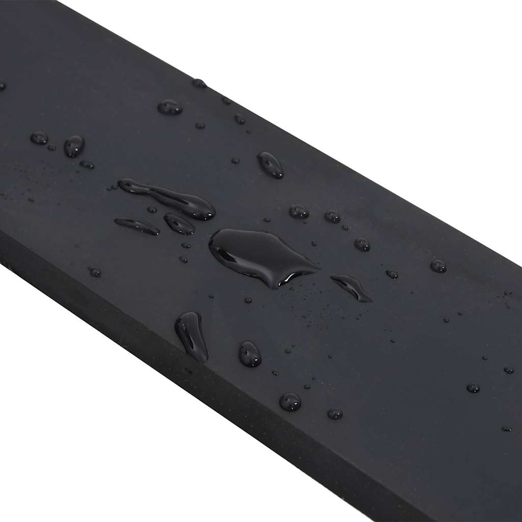 vidaXL Gumowa krawędź do pługa śnieżnego czarna 200x8x1 cm