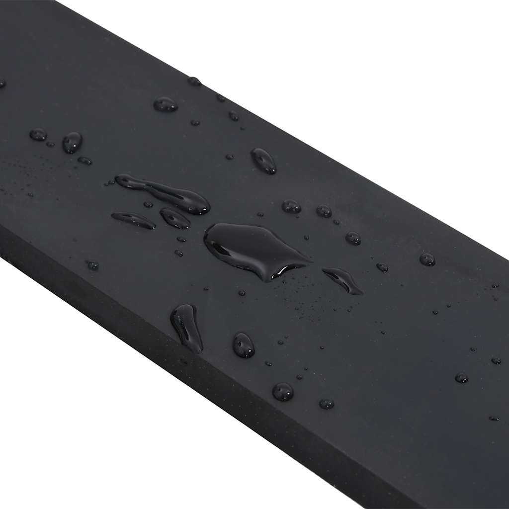 vidaXL Gumowa krawędź do pługa śnieżnego czarna 200x10x1 cm