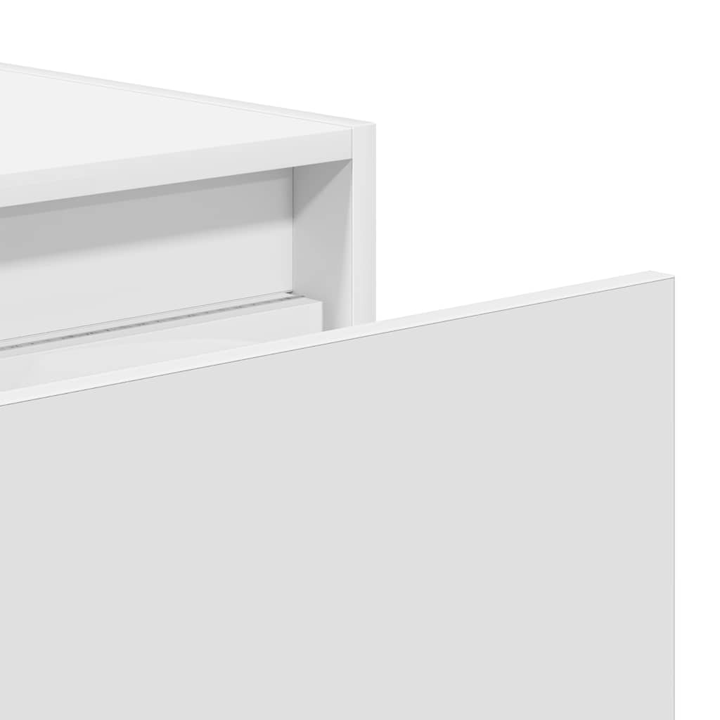 vidaXL Wiszące szafki nocne z LED, 2 szt., białe