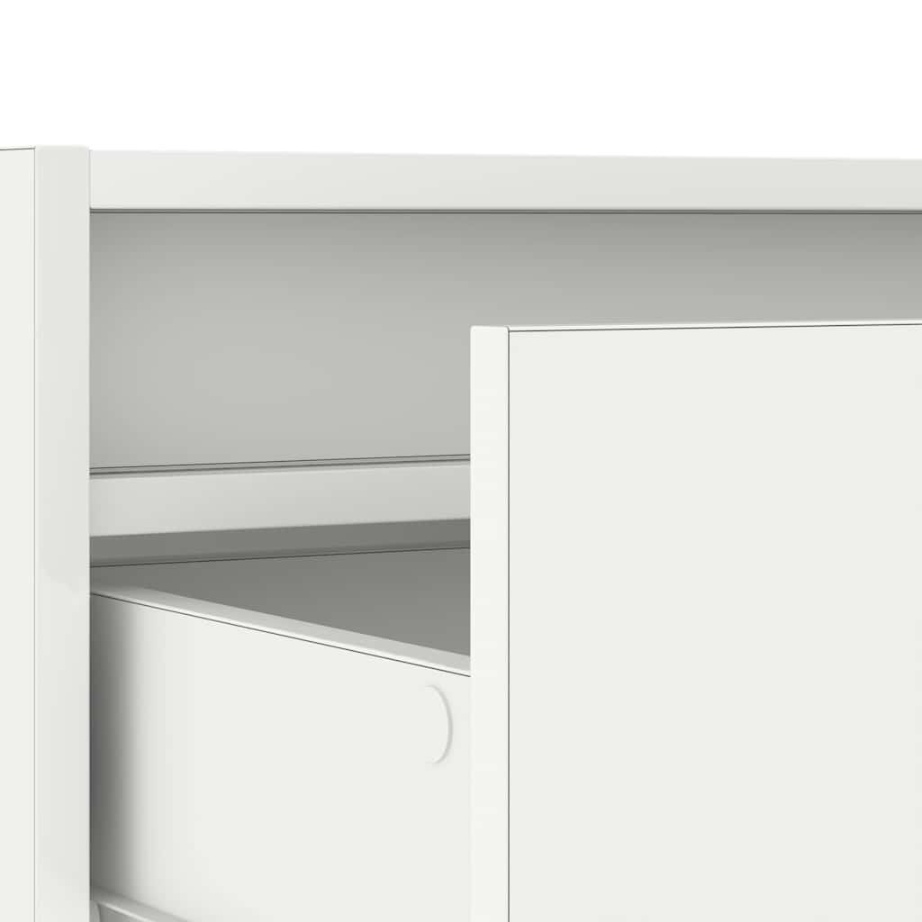 vidaXL Szafka pod TV z oświetleniem LED, biała, 75x35,5x25 cm