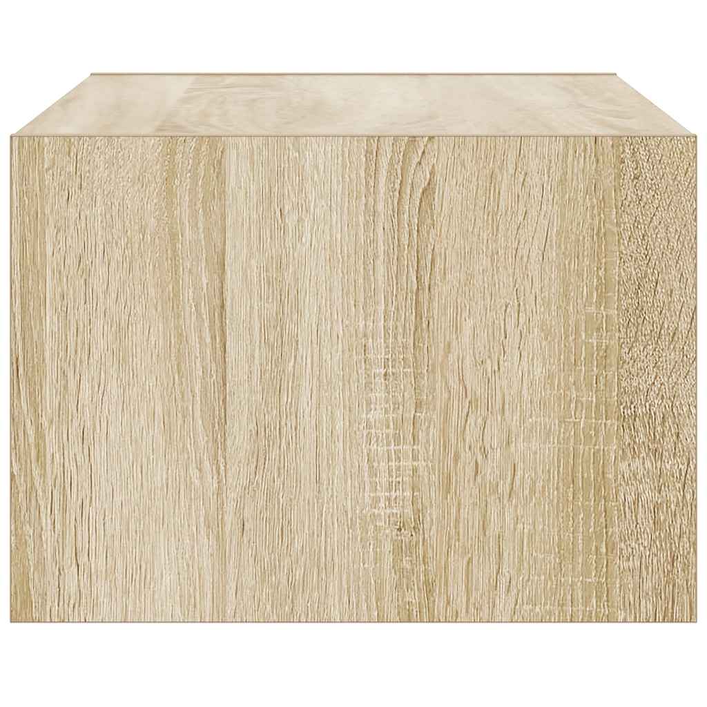 vidaXL Szafka pod TV z oświetleniem LED, dąb sonoma, 75x35,5x25 cm