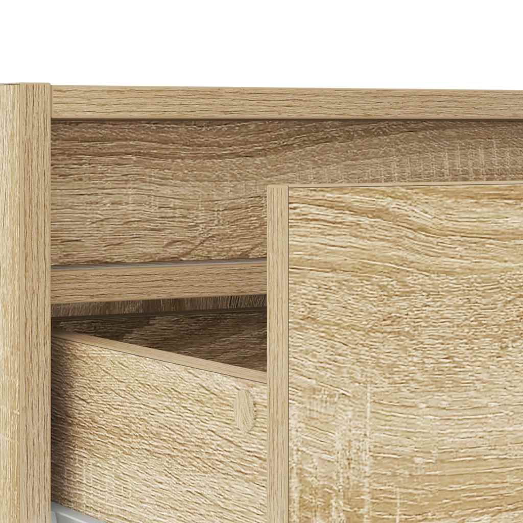 vidaXL Szafka pod TV z oświetleniem LED, dąb sonoma, 75x35,5x25 cm