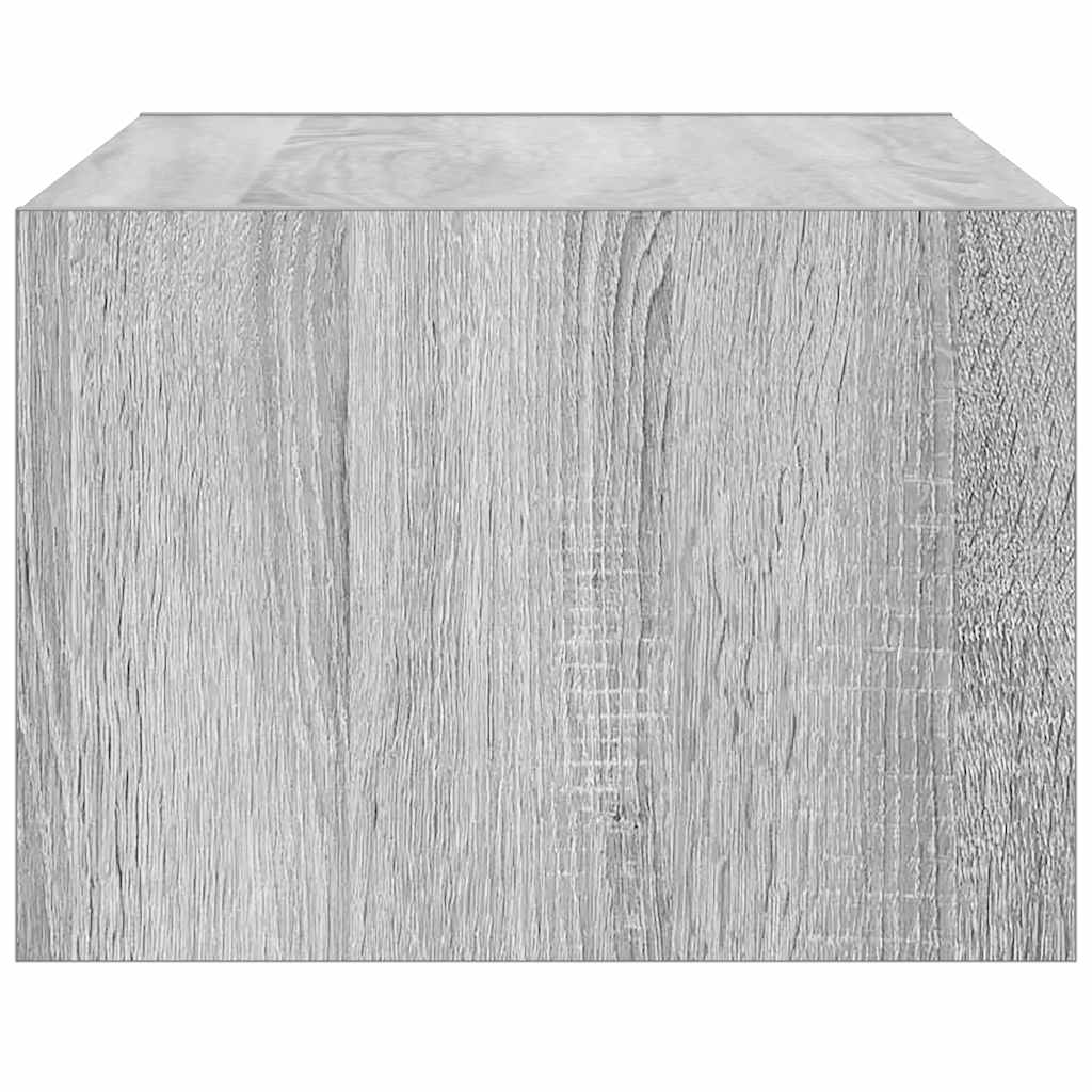 vidaXL Szafka pod TV z LED, szary dąb sonoma, 75x35,5x25 cm