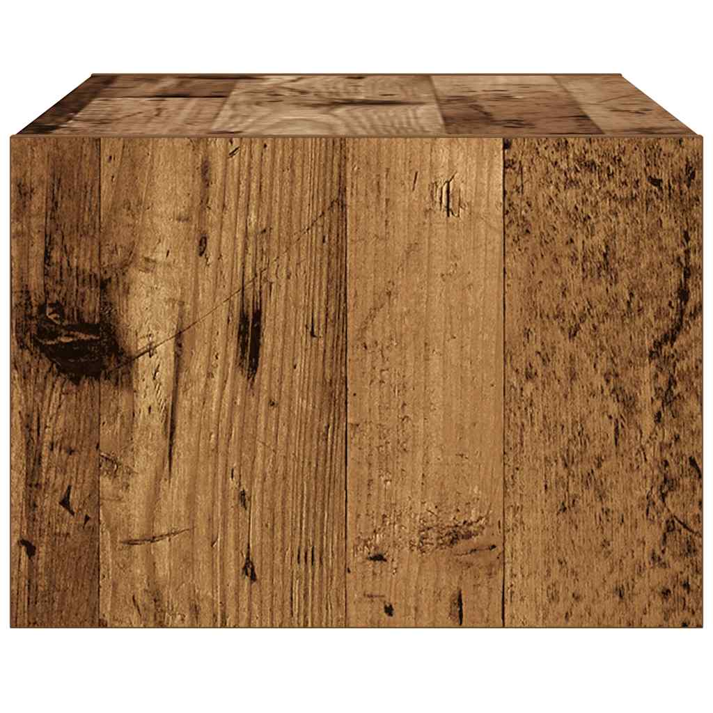 vidaXL Szafka pod TV z oświetleniem LED, stare drewno, 75x35,5x25 cm
