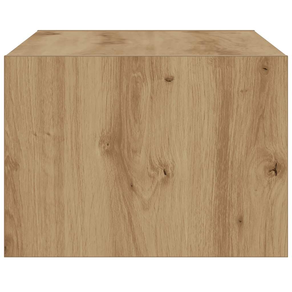 vidaXL Szafka pod TV z oświetleniem LED, dąb artisan, 75x35,5x25 cm